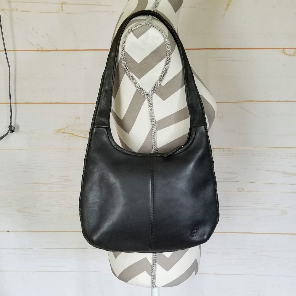 Etienne Aigner Leather Hobo Shoulder Bag
